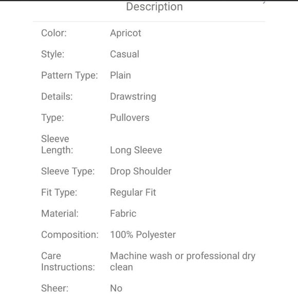 Women's Knot Hem Sweatshirt Size 2X in Apricot EUC - Picture 6 of 8